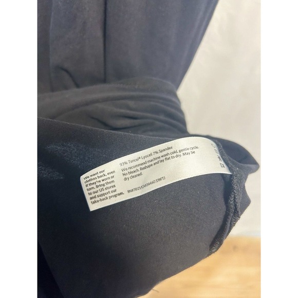 Eileen Fisher Womens Stretch Tie Front Sleeveless Shift Sheath Dress Black Small - Picture 4 of 4